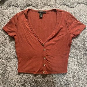 Burnt orange crop top